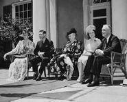 Eleanor Roosevelt, Jorge VI, Elizabeth Bowes-Lyon y Franklin Roosevelt