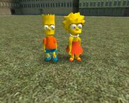 Bart y Lisa en Gmod