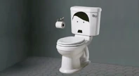Hitler as a toilet.