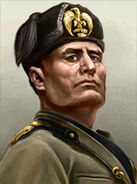 Portrait Italy Benito Mussolini