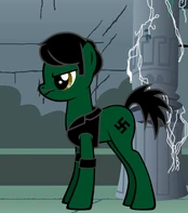 Hitler is in a pony form.