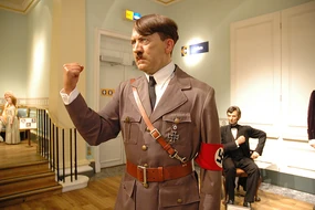 The London Madame Tussaud wax Hitler. "I'll kick your ass!"