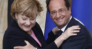 François Hollande y Merkel