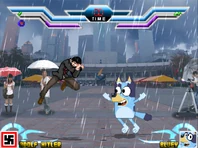 Hitler fighting Bluey in MUGEN.