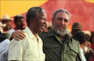 Mandela y Fidel Castro