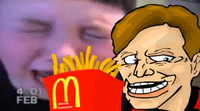 Flash Burgdorf uses a screamer victim's tears as salt on his MohnkeDonalds fries