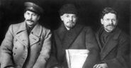 Iósif Stalin, Vladimir Lenin y Kalinin