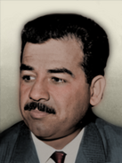 Portrait Iraq Saddam Hussein