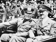 Mussolini with Hitler.
