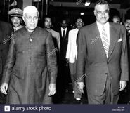 Nehru y Gamal Abdel Nasser