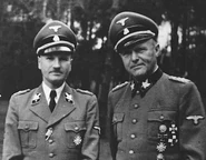 Grawitz (left) with Karl Genzken.