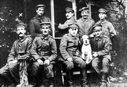 Hitler with his WWI buddies, who probably later executed for being Jews, even though they weren't.
