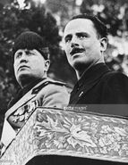 Mussolini y Oswald Mosley