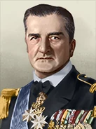 Retrato de Miklós Horthy con uniforme de almirante