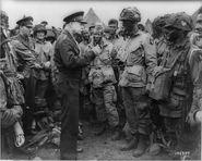 Ike talks to his troops.