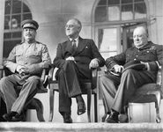 Stalin, Franklin Roosevelt y Winston Churchill