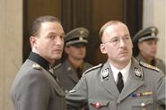 Fegelein and Himmler in a behind the scenes photo.