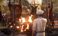 Miguel Llosa igniting the Asado Pit