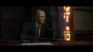 Agent 47 gazing at a bullet in the intro.