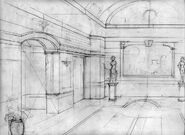 Hotel architecture and style concept art.