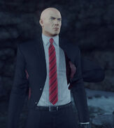 Showcasing the unorthodox physics/clipping of the suit's jacket.