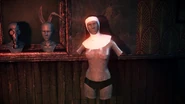 The Nun easter egg that appears in the "Dressing Rooms".