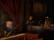 Miranda checking on her notebook