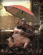 Concept Art of Ma found in the games files, as seen in the level "The Arena".