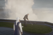 Carl playing Golf