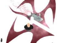 Agent 47 standing over Dr. Ort-Meyer's dead body in the White void room.