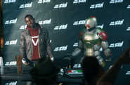 Bartholomew and Dino in the mission briefing