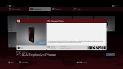 ICA Explosive Phone, Hitman Wiki
