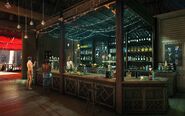 The guest bar inside the resort.