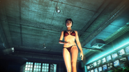 Layla moving in to finish off Agent 47 after incapacitating him. This scene will happen if you lose the duel to Layla in the panic room.