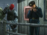 A Siberian Tiger mercenary and a normal prison guard.