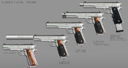 Simon Lindwall's concept art for the Silverballer in HITMAN™