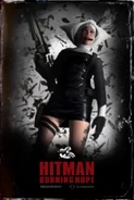 HITMAN: Burning Hope poster of an unnamed Saint wearing LaSandra Dixon's original outfit.