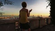 Ditto, smoking while looking at the sunset.