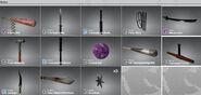 Melee Weapons.