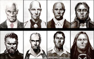 The various police sketches that can be seen in the post-mission papers.