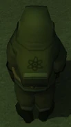 Hitman: Contracts Hazmat Suit from behind.