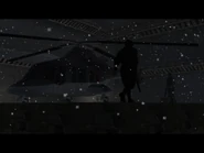 Escaping with Lei Ling by hijacking Hayamoto's helicopter.