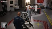 47 activating the android with Faba in the line of fire.