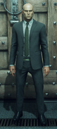 Variant with green tie.