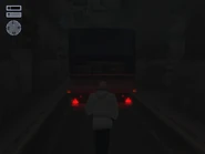 Agent 47 running to board the truck.