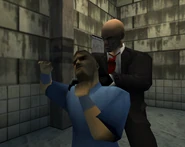 47 garroting an orderly during his escape from the Asylum.