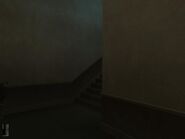 The stairs up.