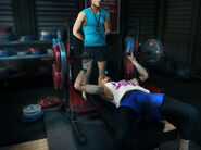 Steven doing bench presses