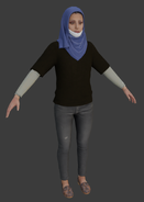 Unused civilian NPC model that uses an unique scarf model.