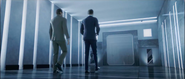 Edwards and Fanin walking to the vault.